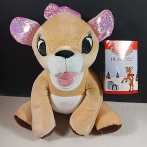 Clarice Rudolph The Red Nosed Reindeer Plush Christmas Holiday 7” Toy Bow New